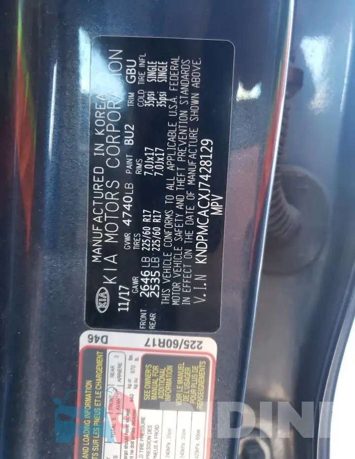 KNDPMCACXJ7428129 Photo# 12