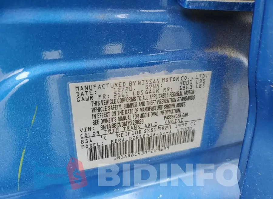 3N1AB8CV3MY229629 Photo# 12