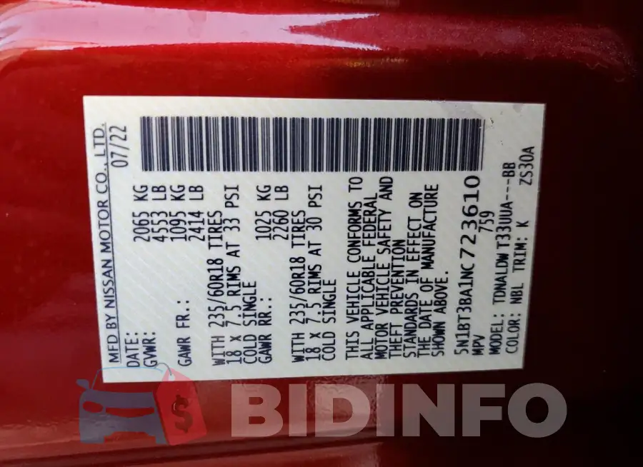 5N1BT3BA1NC723610 Photo# 13