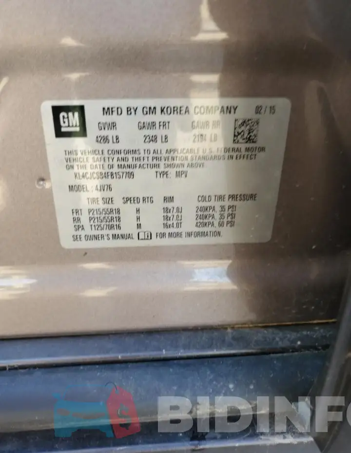 KL4CJCSB4FB157709 Photo# 12