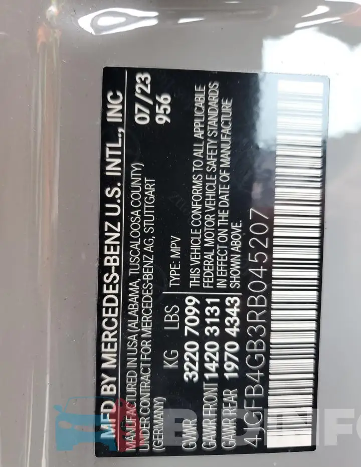 4JGFB4GB3RB045207 Photo# 13