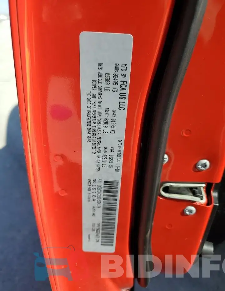 2C3CDXCT9KH554124 Photo# 12