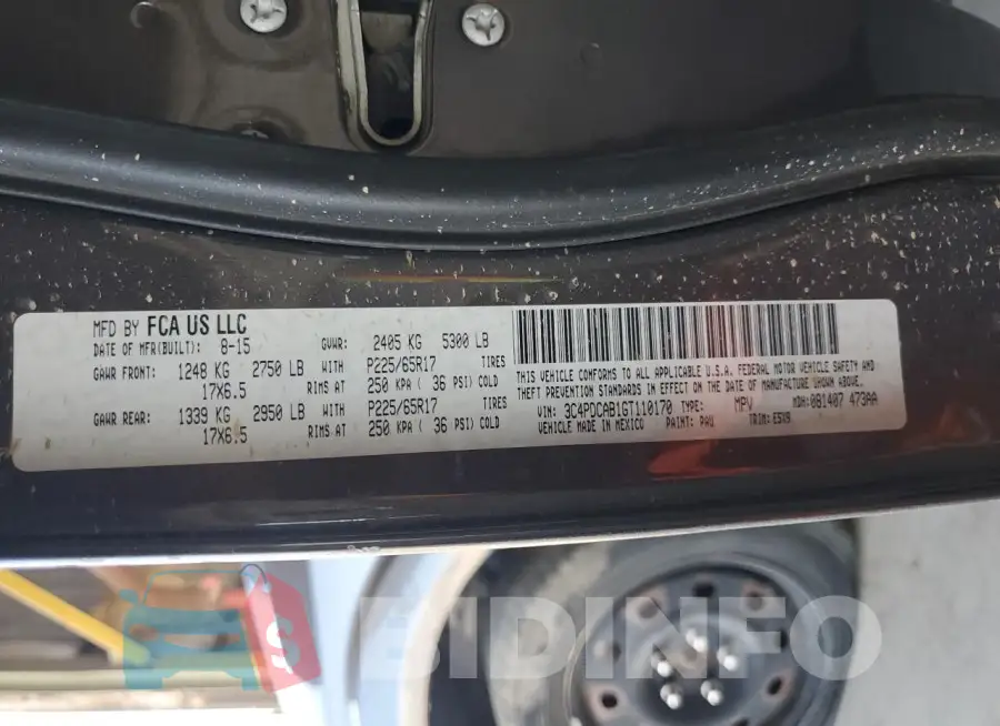 3C4PDCAB1GT110170 Photo# 14