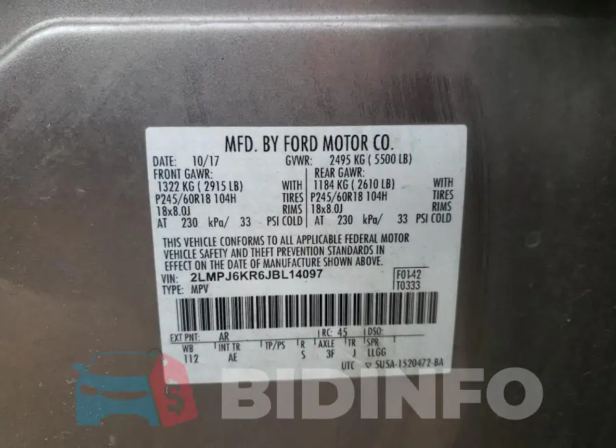 2LMPJ6KR6JBL14097 Photo# 13