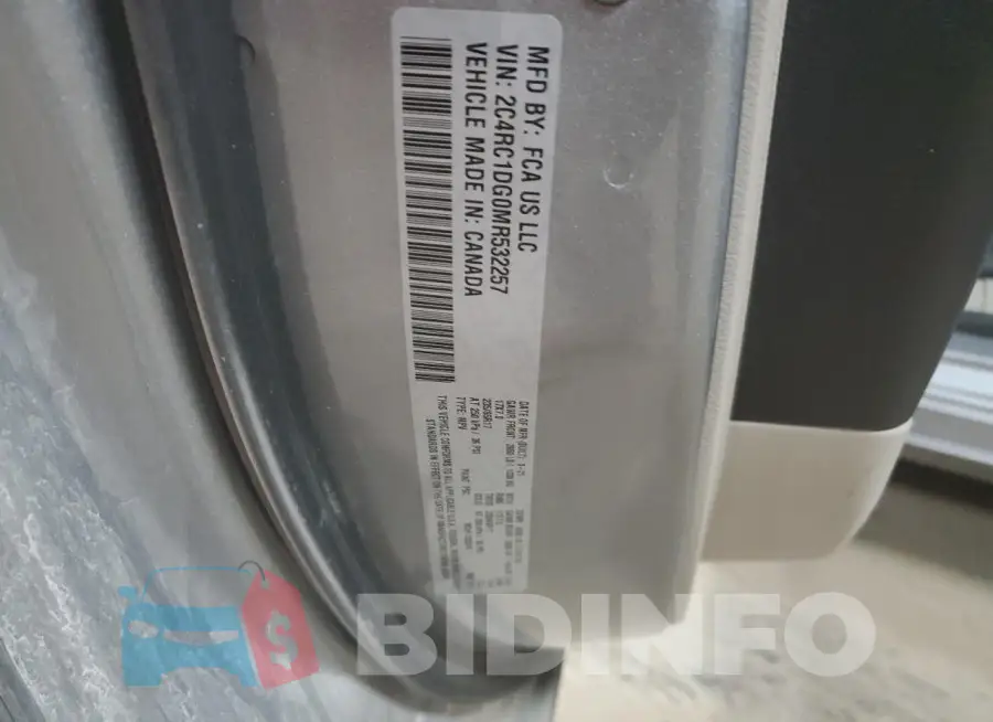 2C4RC1DG0MR532257 Photo# 13