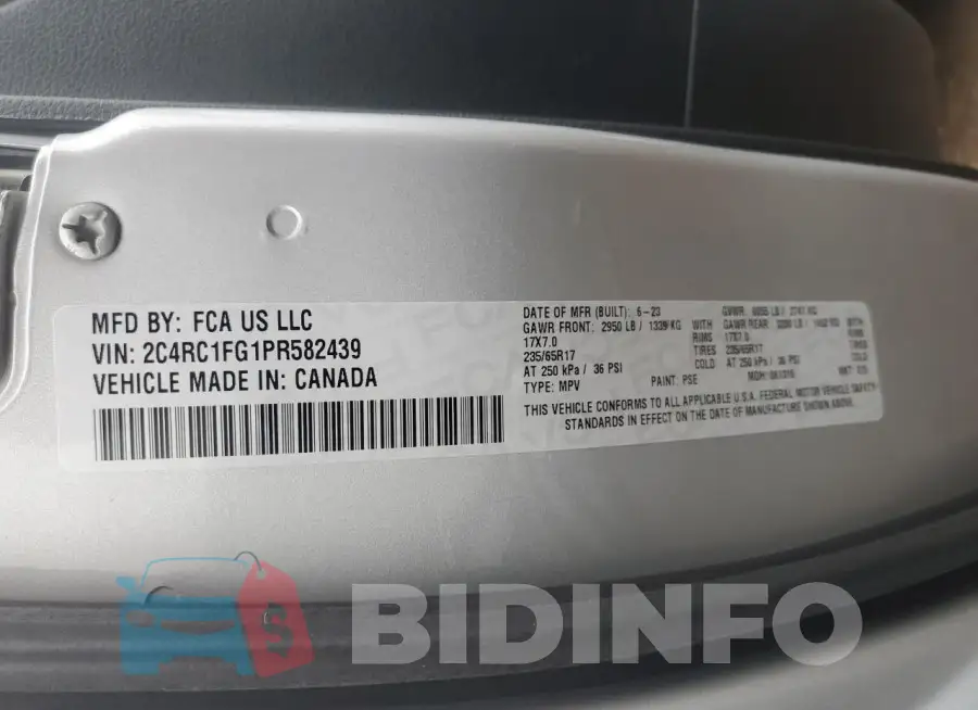 2C4RC1FG1PR582439 Photo# 14