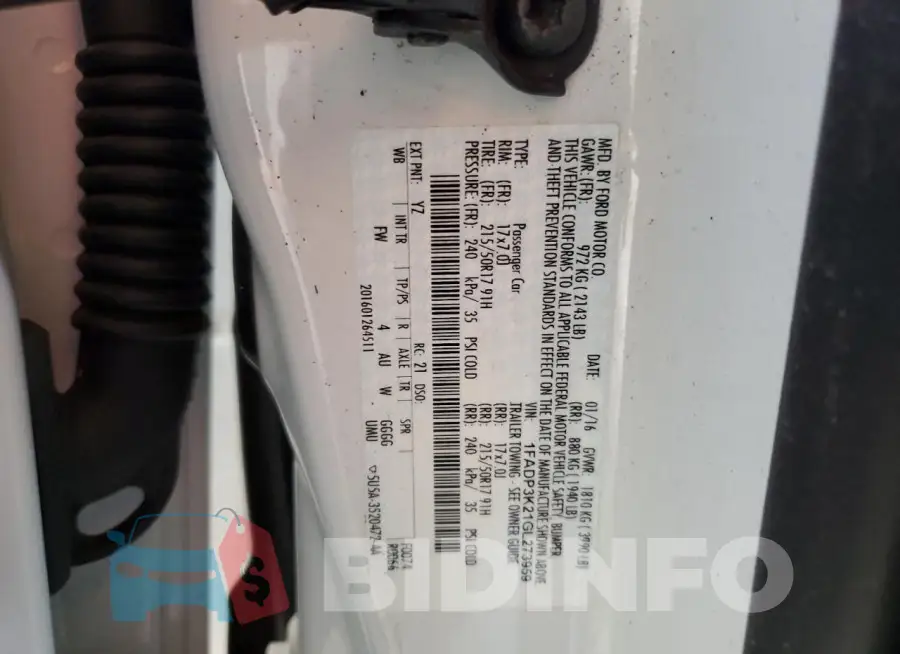 1FADP3K21GL273959 Photo# 12
