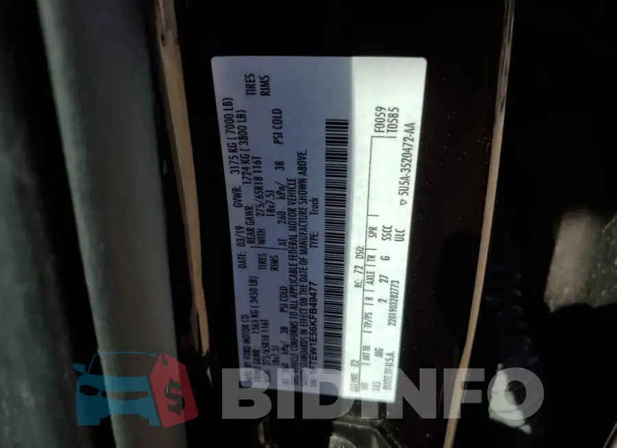1FTEW1E56KFB49477 Photo# 12
