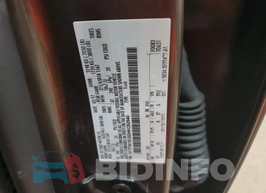 1FTFW1EG2HKC82940 Photo# 12