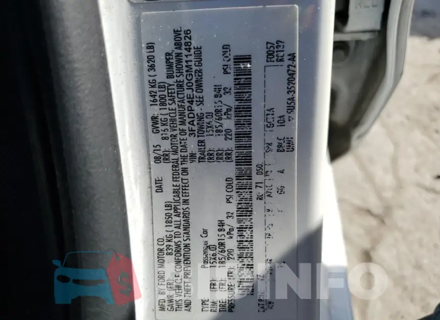 3FADP4EJ0GM114826 Photo# 12