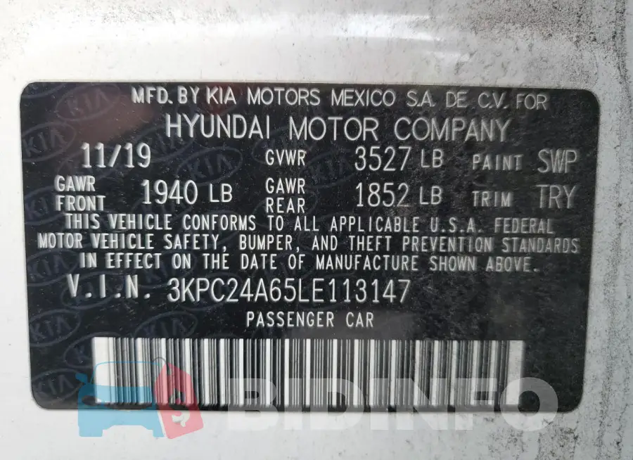 3KPC24A65LE113147 Photo# 12