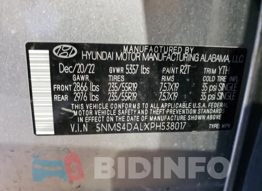 5NMS4DALXPH538017 Photo# 13