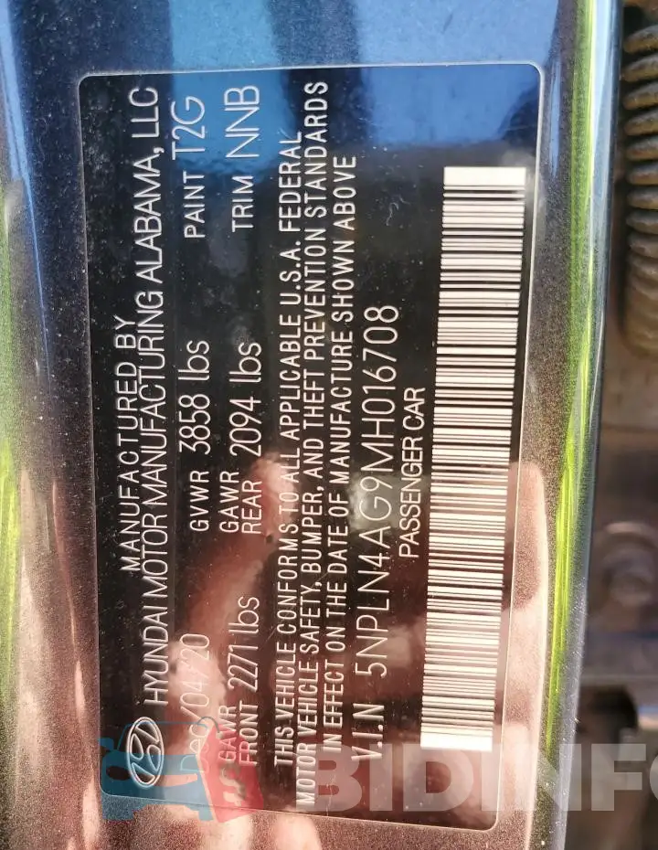 5NPLN4AG9MH016708 Photo# 12