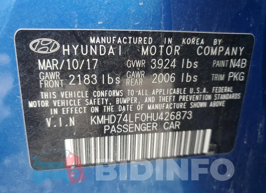 KMHD74LF0HU426873 Photo# 12