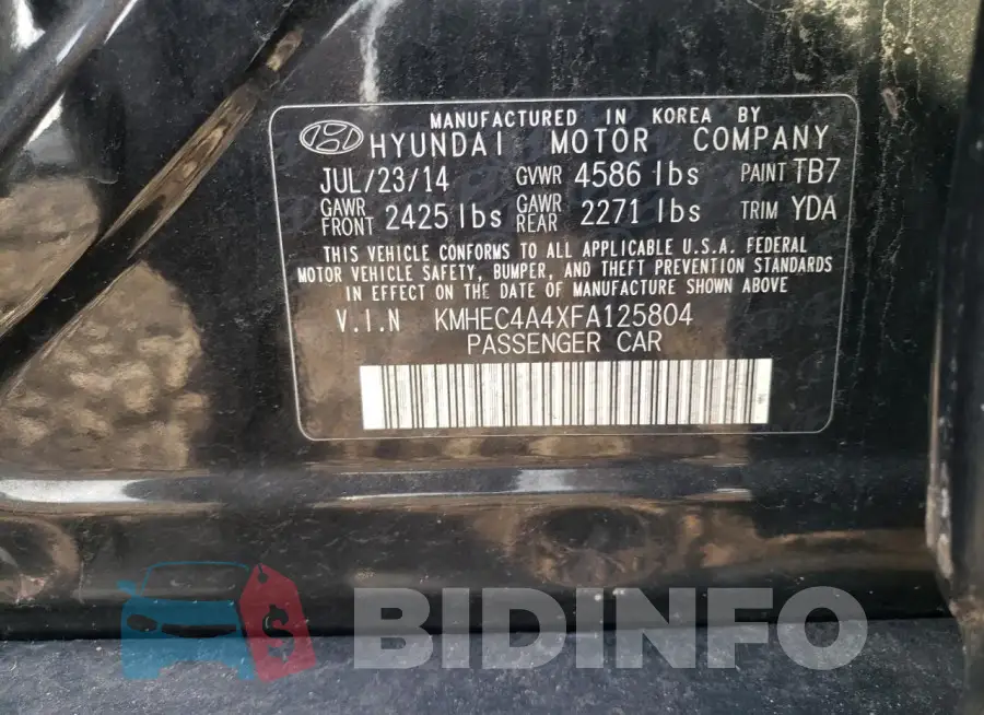 KMHEC4A4XFA125804 Photo# 12