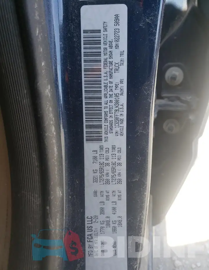 1C6SRFFT9LN300105 Photo# 12
