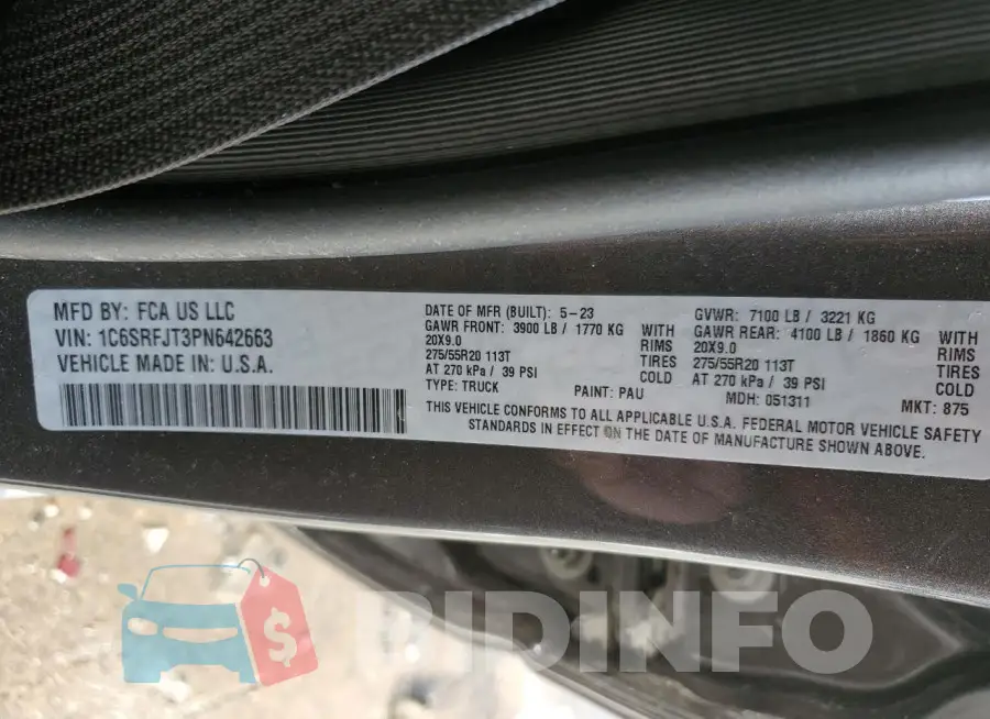 1C6SRFJT3PN642663 Photo# 12