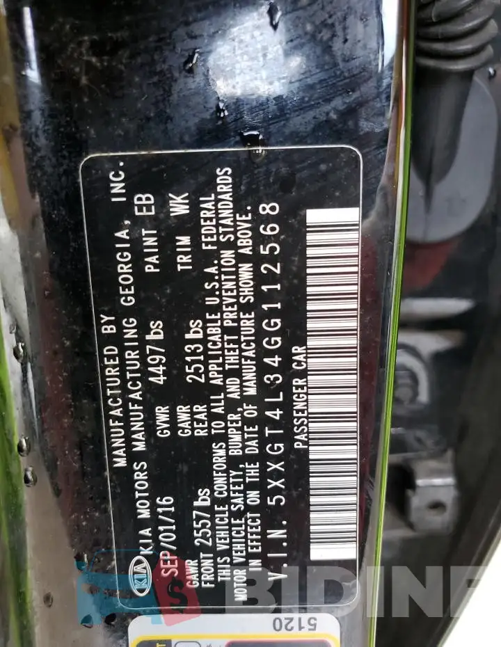 5XXGT4L34GG112568 Photo# 12