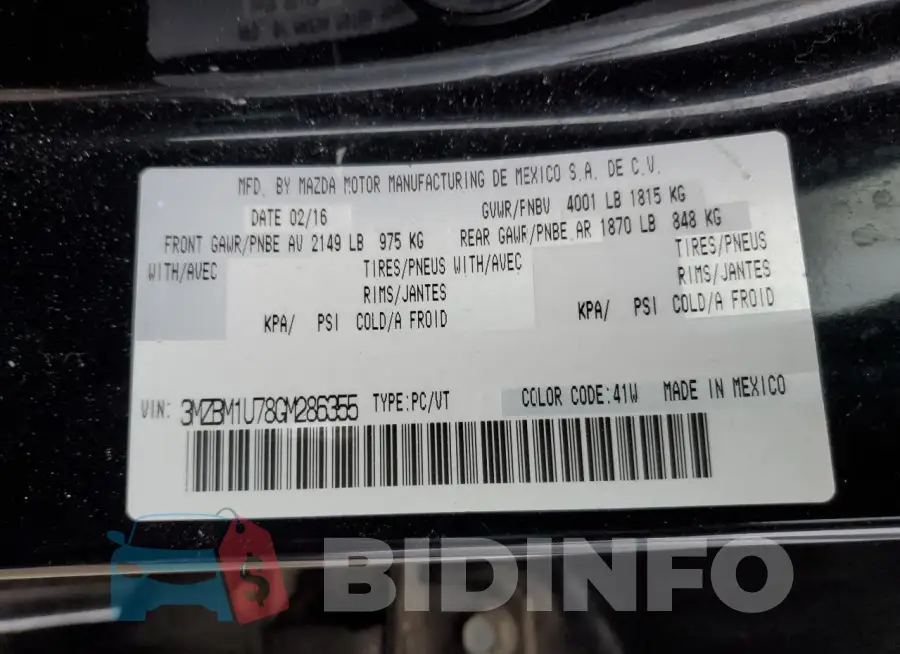 3MZBM1U78GM286355 Photo# 13