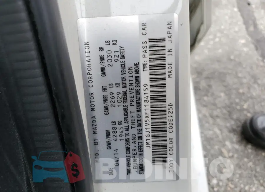 JM1GJ1V5XF1184159 Photo# 12