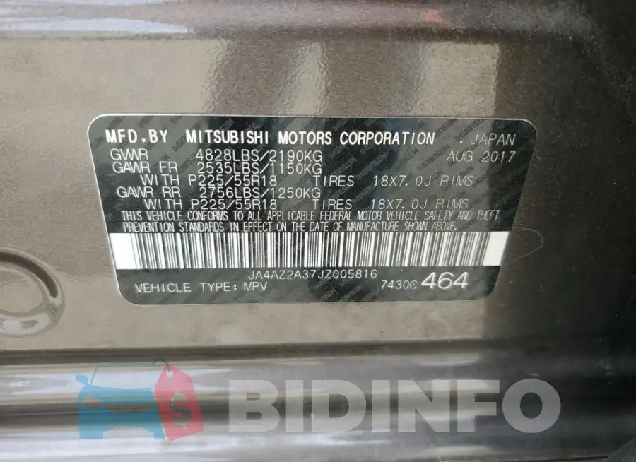 JA4AZ2A37JZ005816 Photo# 14