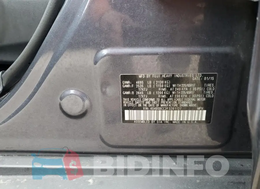 4S4BSBCC2F3281127 Photo# 13