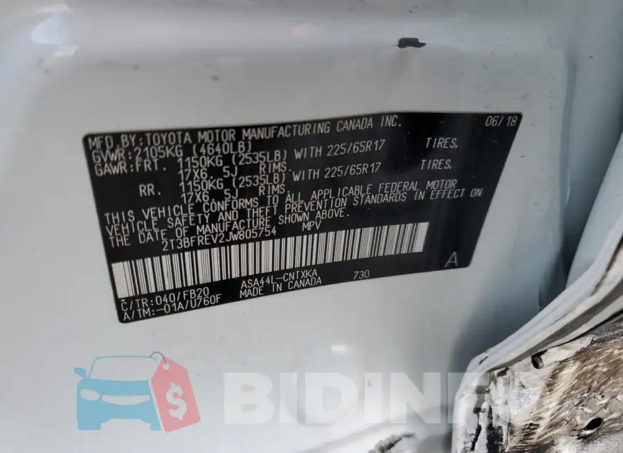 2T3BFREV2JW805754 Photo# 12