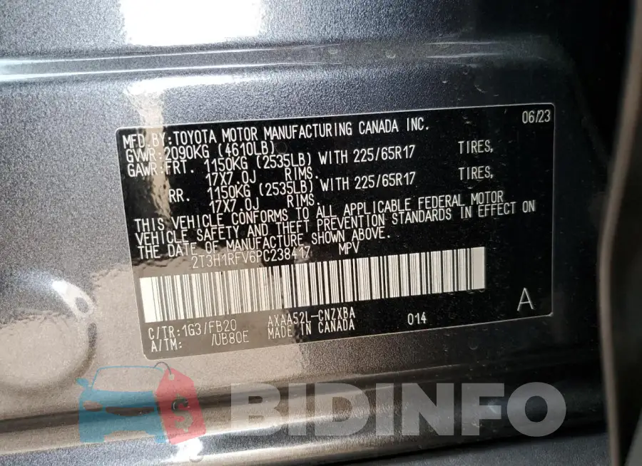 2T3H1RFV6PC238417 Photo# 12