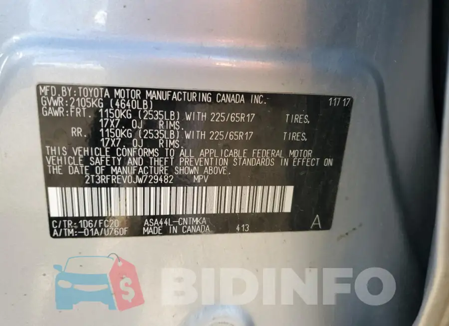 2T3RFREV0JW729482 Photo# 12