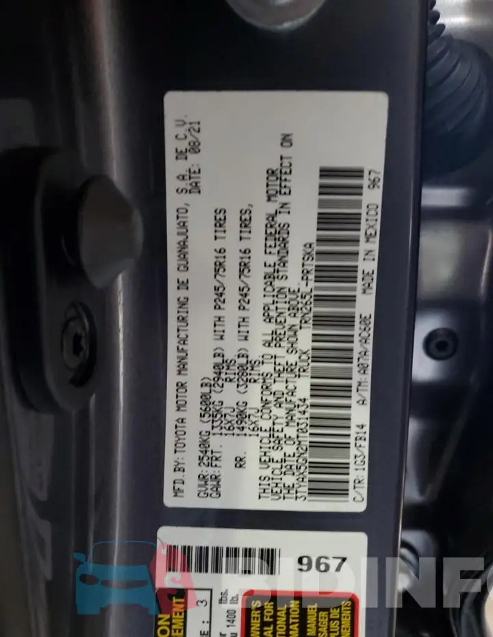 3TYAX5GN2MT031434 Photo# 12