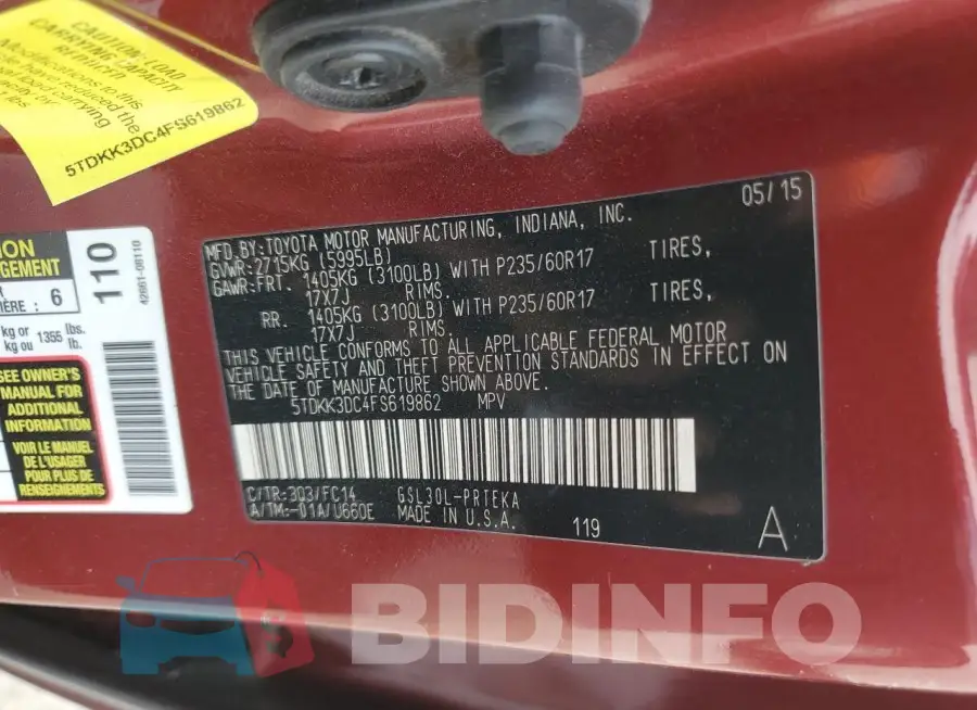 5TDKK3DC4FS619862 Photo# 13