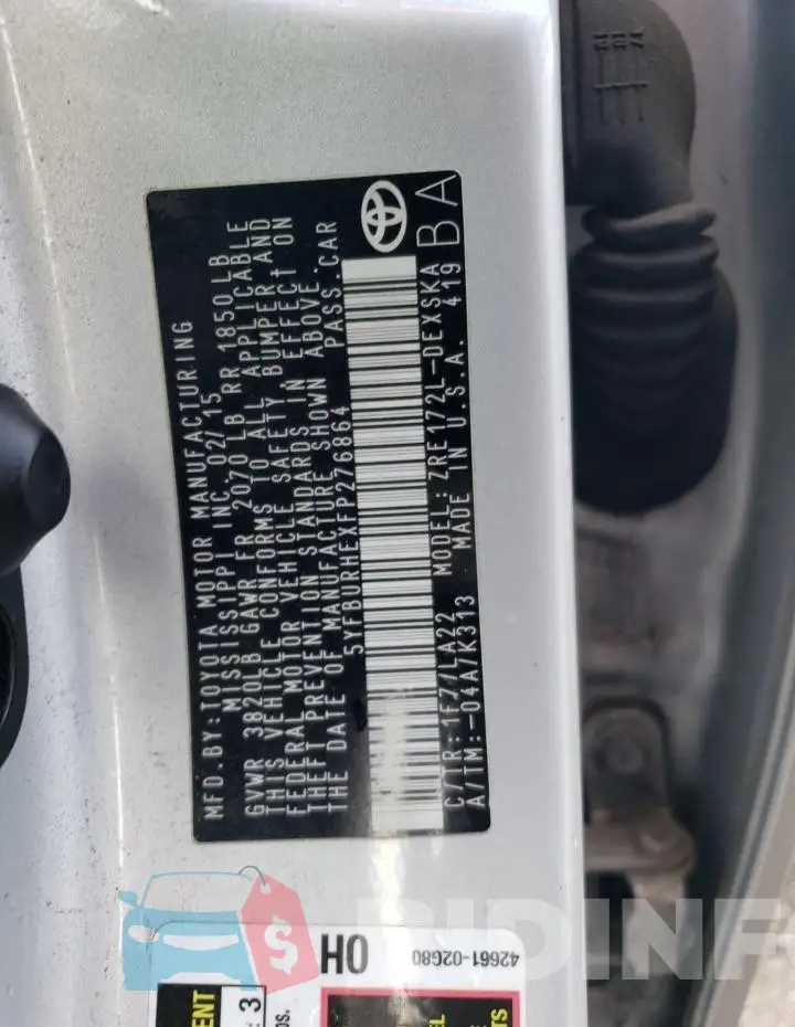 5YFBURHEXFP276864 Photo# 13