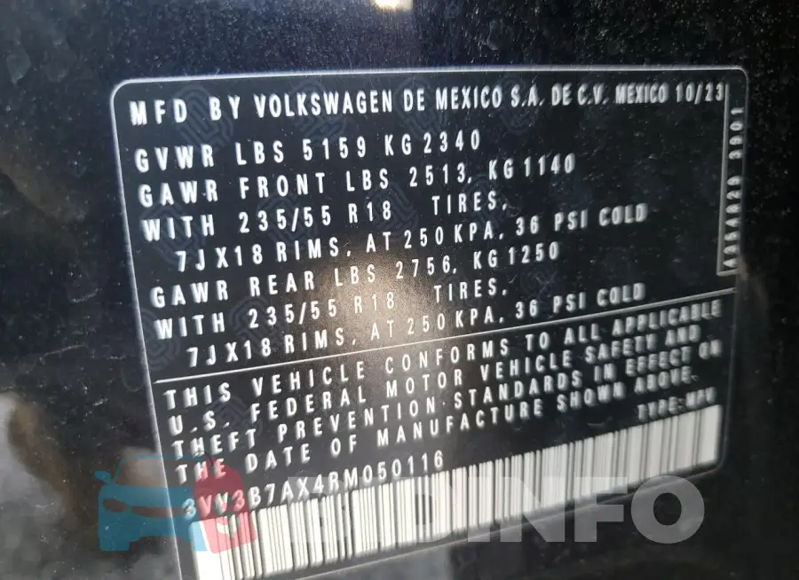 3VV3B7AX4RM050116 Photo# 13