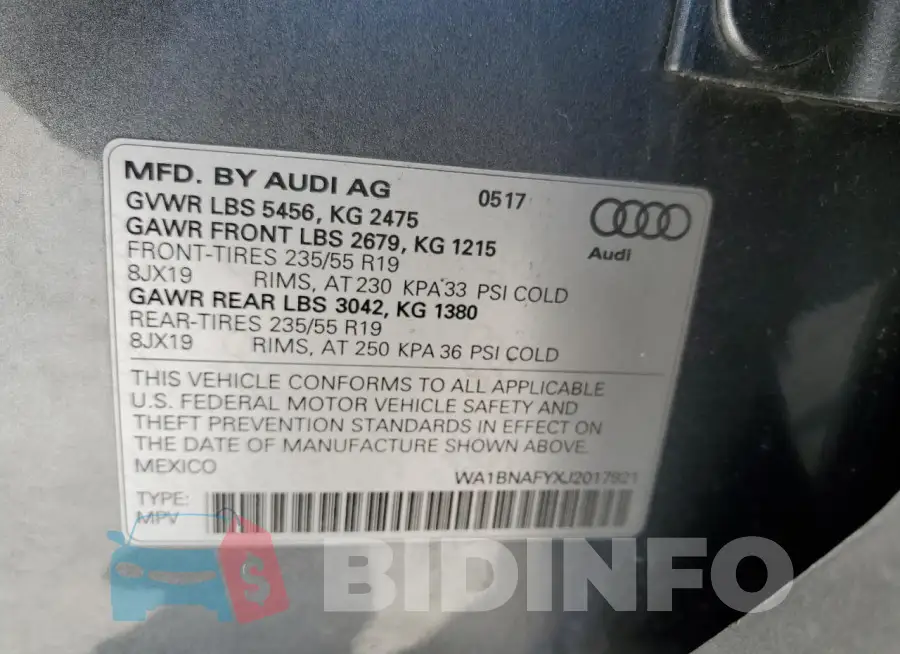 WA1BNAFYXJ2017921 Photo# 13
