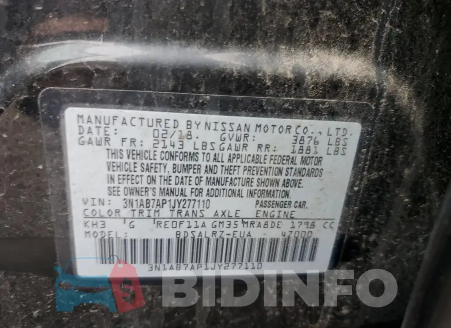 3N1AB7AP1JY277110 Photo# 13
