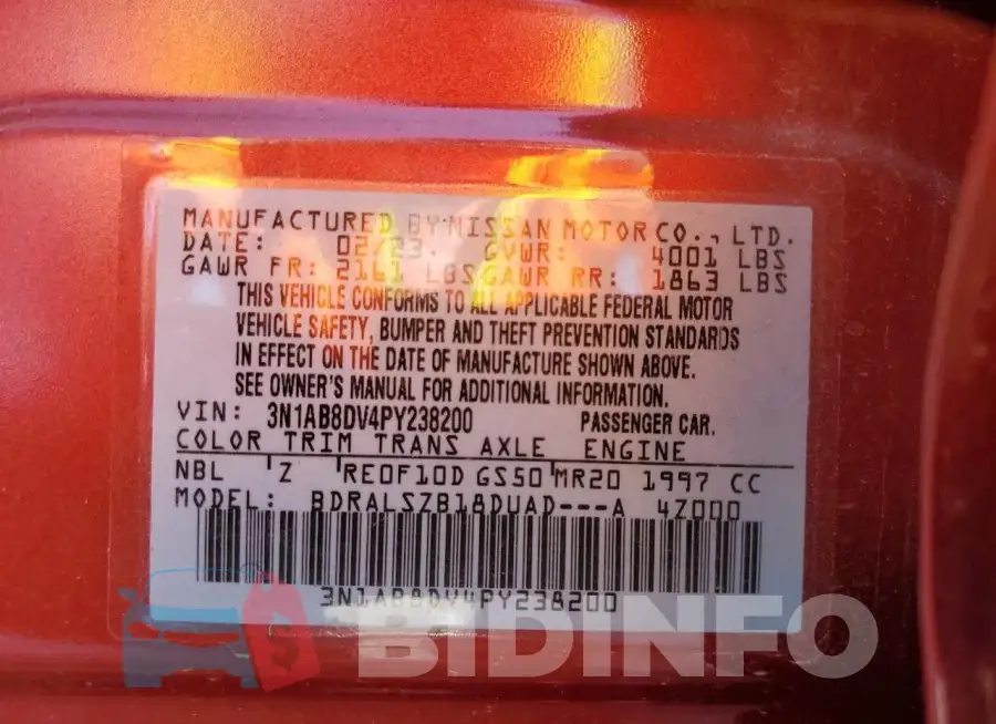 3N1AB8DV4PY238200 Photo# 13