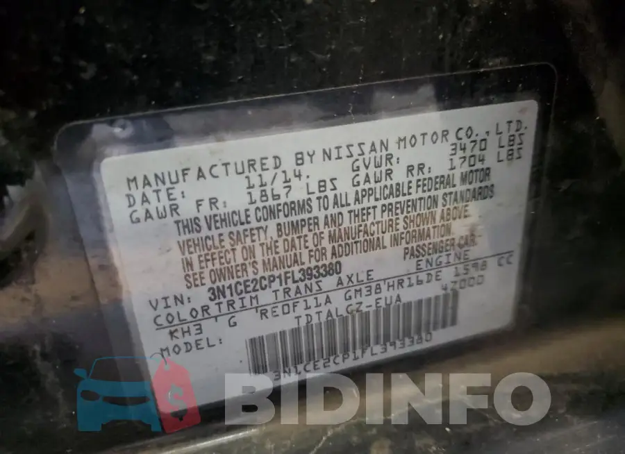 3N1CE2CP1FL393380 Photo# 13