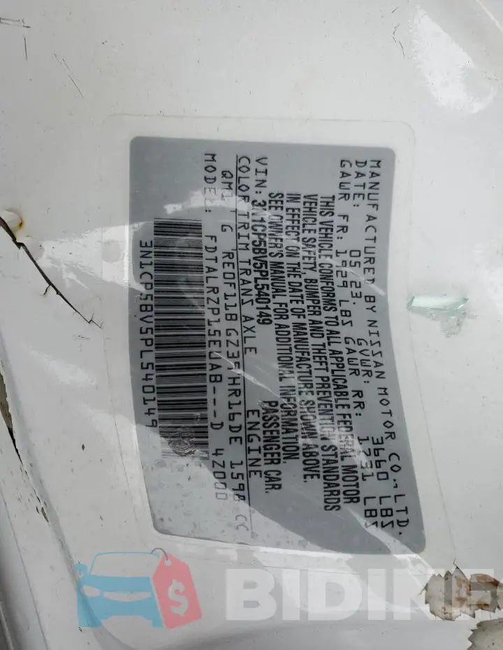 3N1CP5BV5PL540149 Photo# 13
