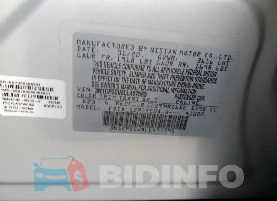 3N1CP5CV8LL497595 Photo# 12
