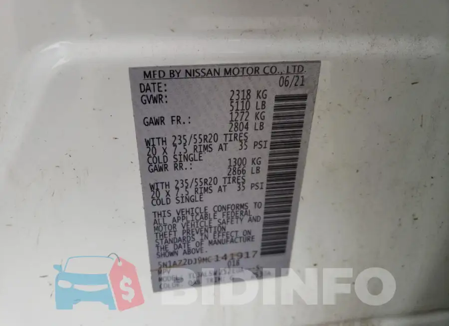 5N1AZ2DJ9MC141917 Photo# 13