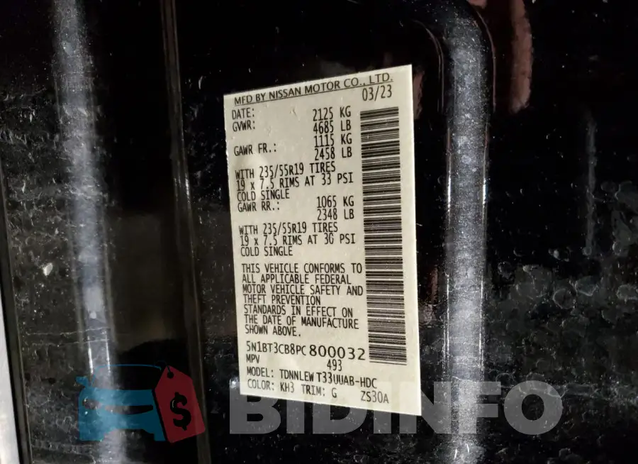 5N1BT3CB8PC800032 Photo# 12