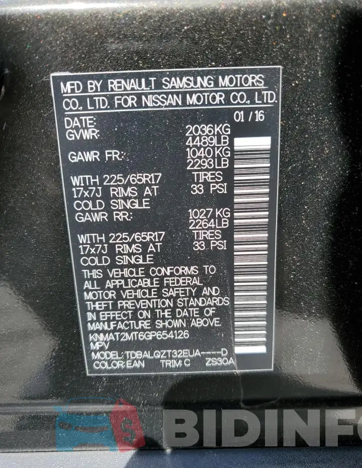 KNMAT2MT6GP654126 Photo# 13