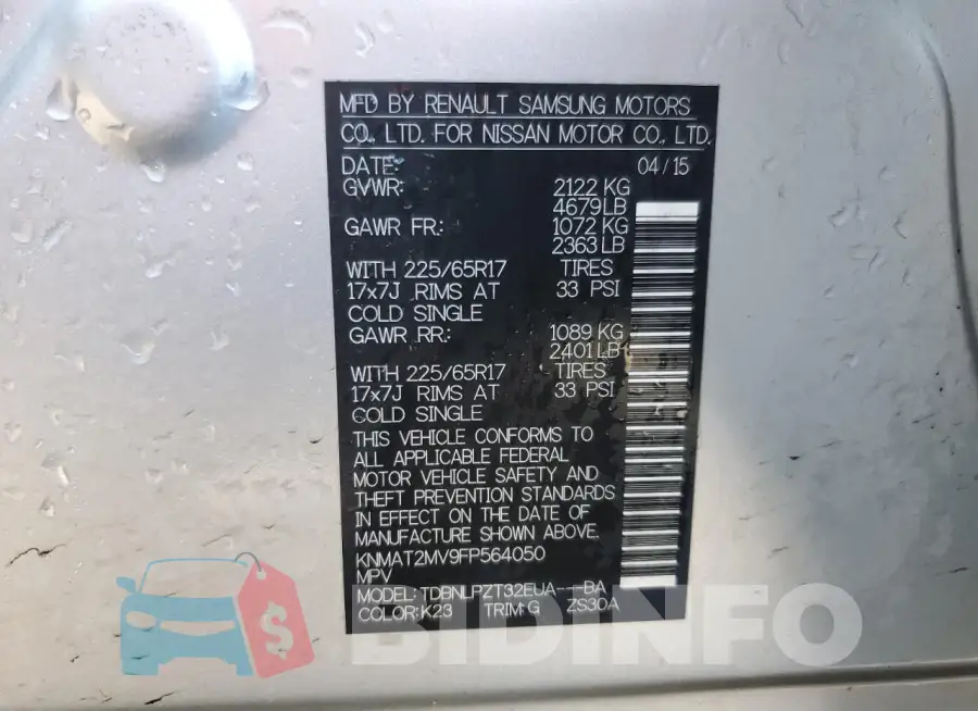 KNMAT2MV9FP564050 Photo# 13