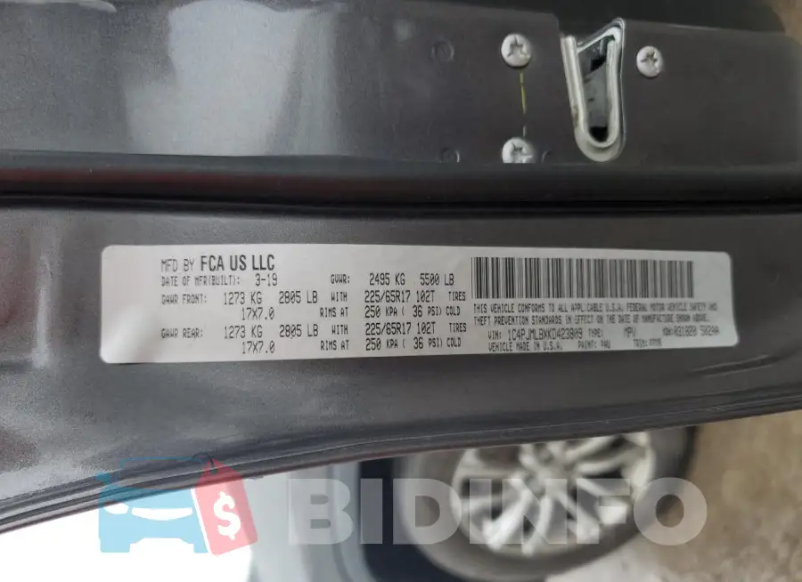 1C4PJMLBXKD423809 Photo# 13
