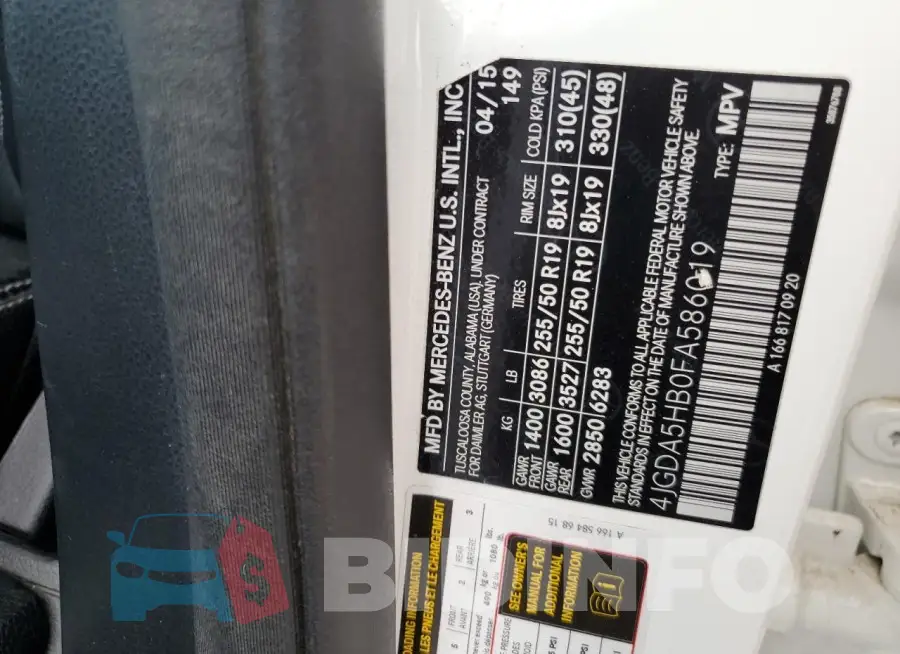 4JGDA5HB0FA586019 Photo# 13