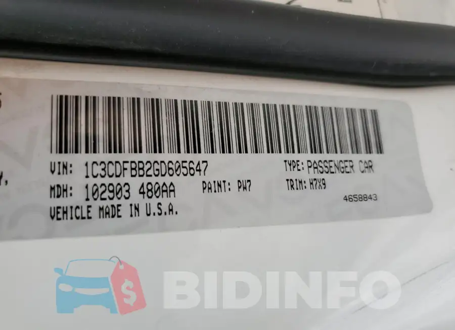 1C3CDFBB2GD605647 Photo# 12