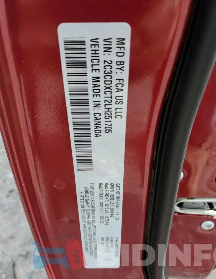 2C3CDXCT2LH251705 Photo# 12