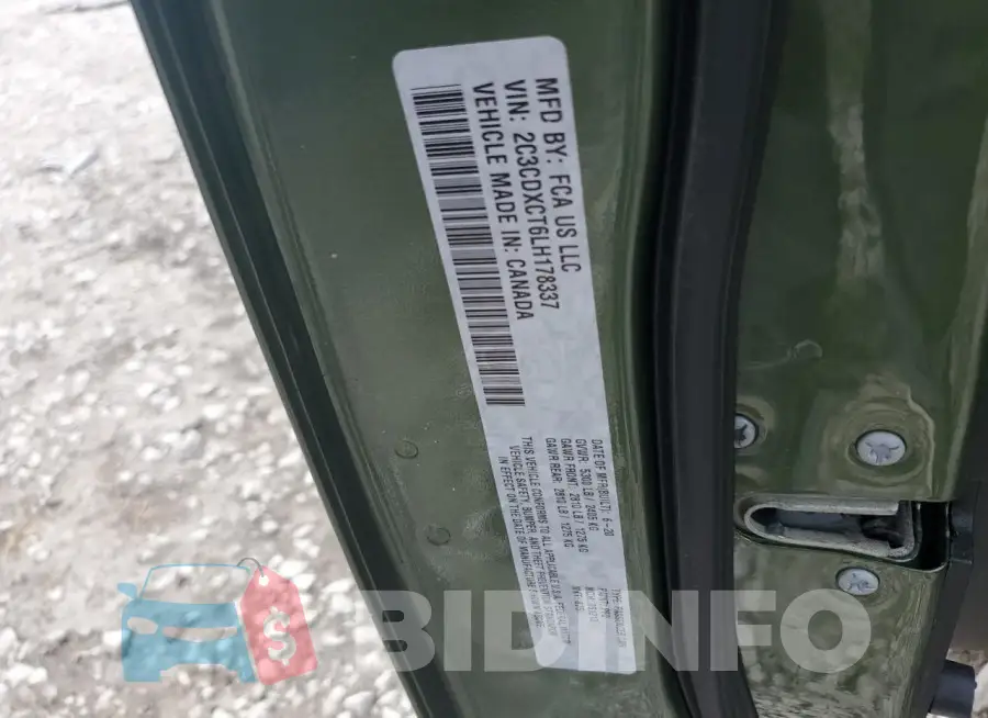 2C3CDXCT6LH178337 Photo# 12