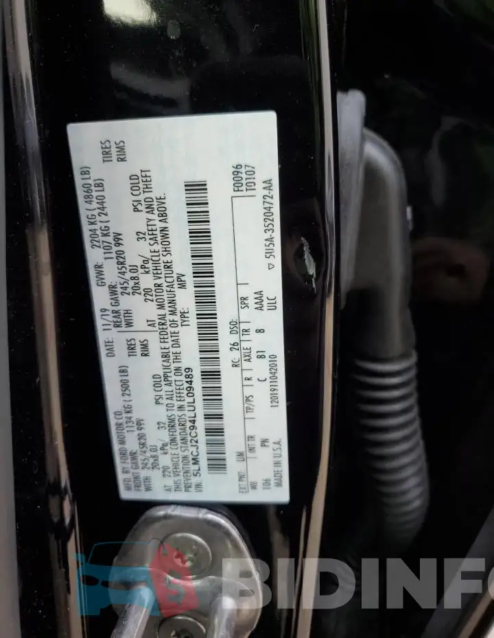 5LMCJ2C94LUL09489 Photo# 13