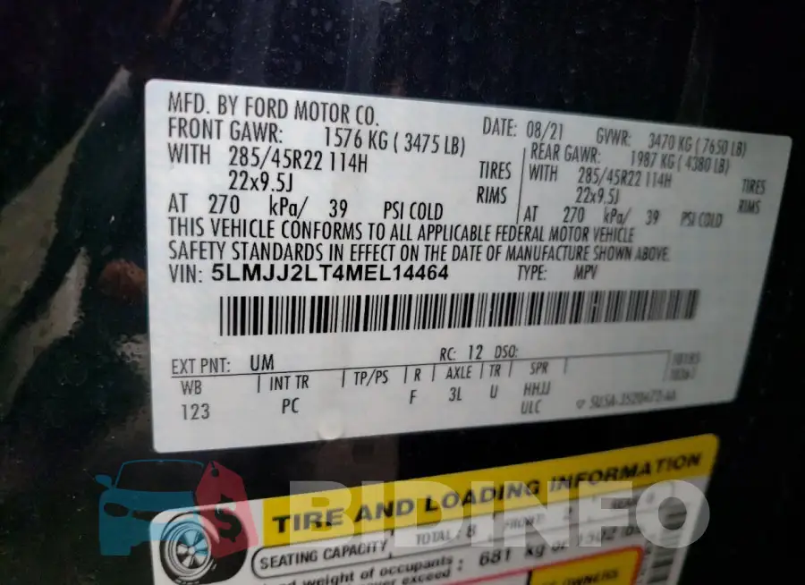 5LMJJ2LT4MEL14464 Photo# 12